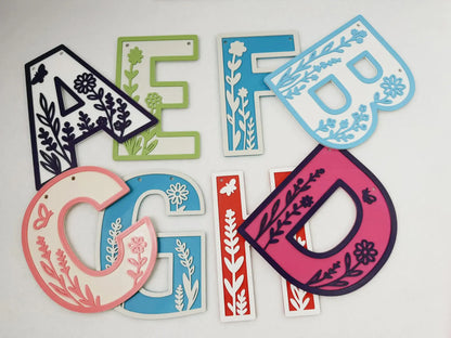 Personalized Floral Letter - Custom Initial Name Decor