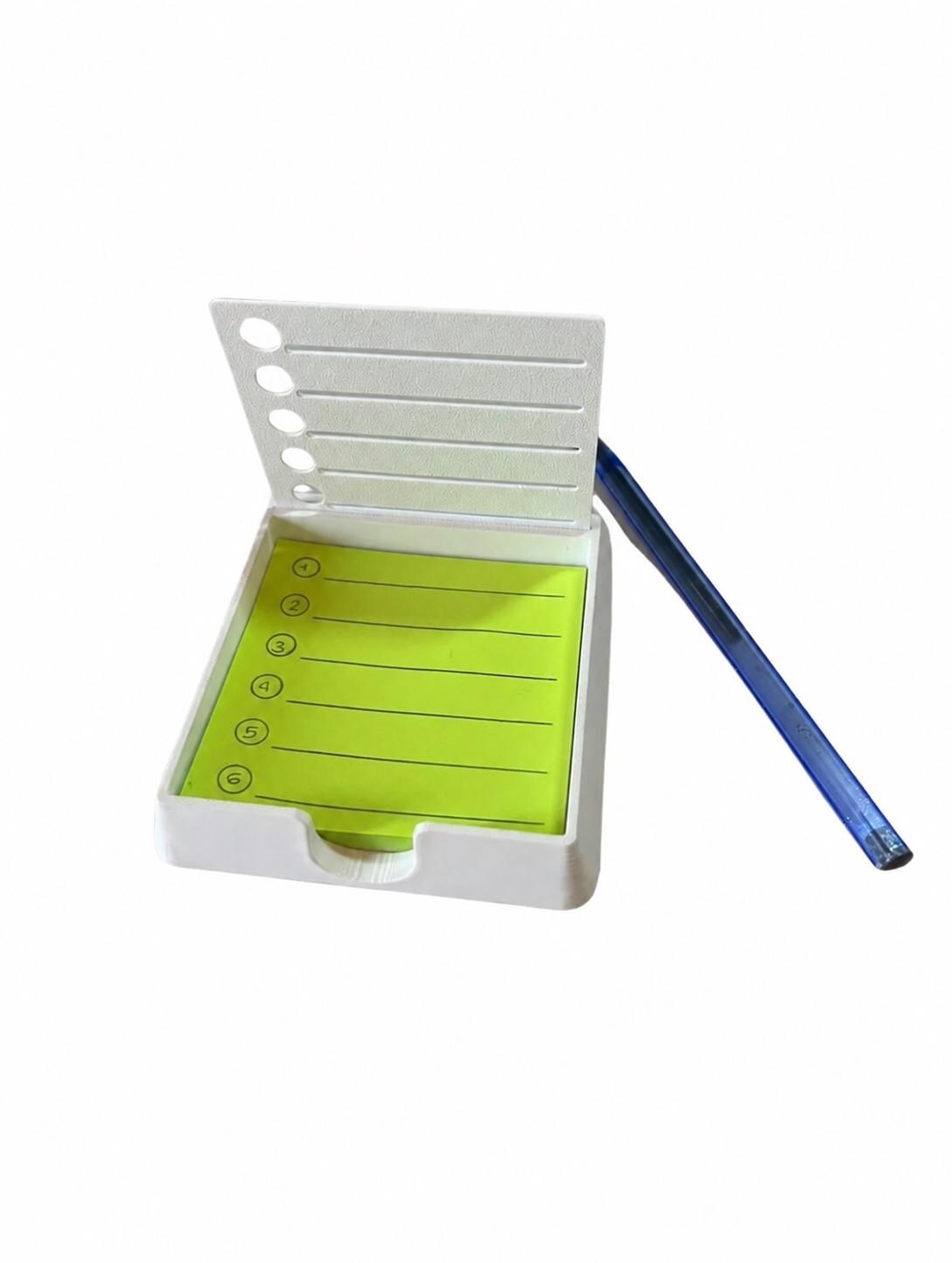 Sticky Note Organizer with Checklist and Pen Rest