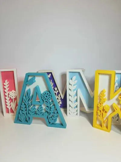 Personalized Floral Letter - Custom Initial Name Decor