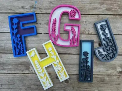 Personalized Floral Letter - Custom Initial Name Decor