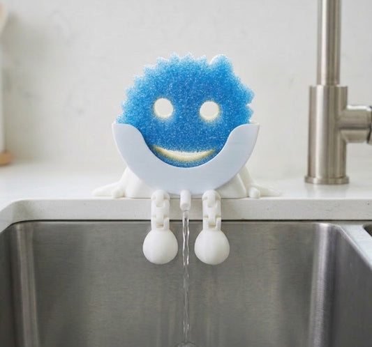Male Scrub Daddy Sponge Holder - Gag Sponge Accessory - Draining Sponge Dish