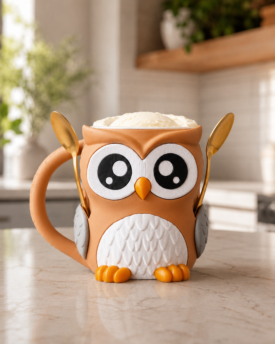 Owl Ice Cream Pint Holder - The Perfect Gift for Ice Cream Lovers