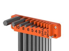 Wall-Mounted Hex Key Holder - SAE & Metric Allen Wrench Organizer