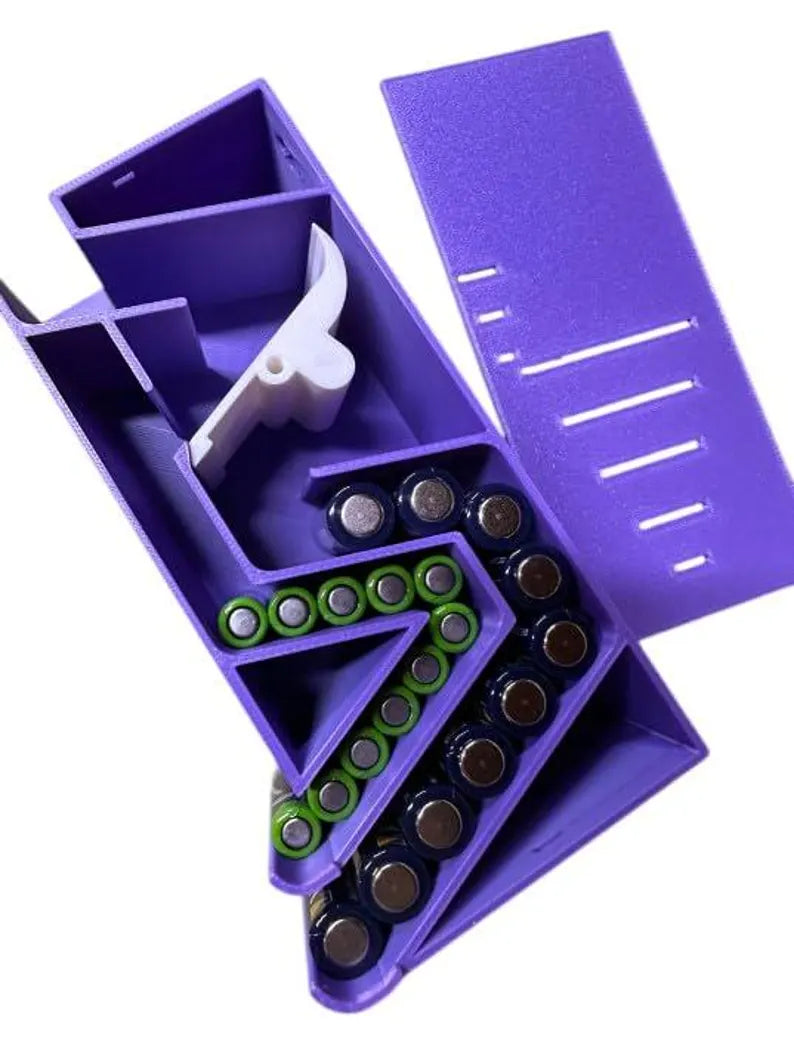 Automatic AA/AAA Battery Organizer - 24 Count