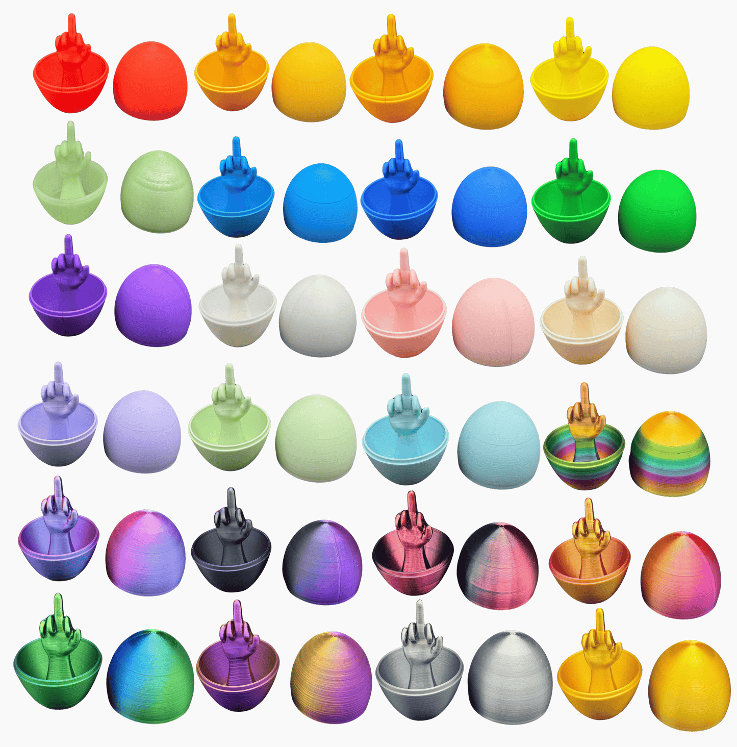 24 Pack of Middle Finger Easter Eggs - Easter Gag Gifts