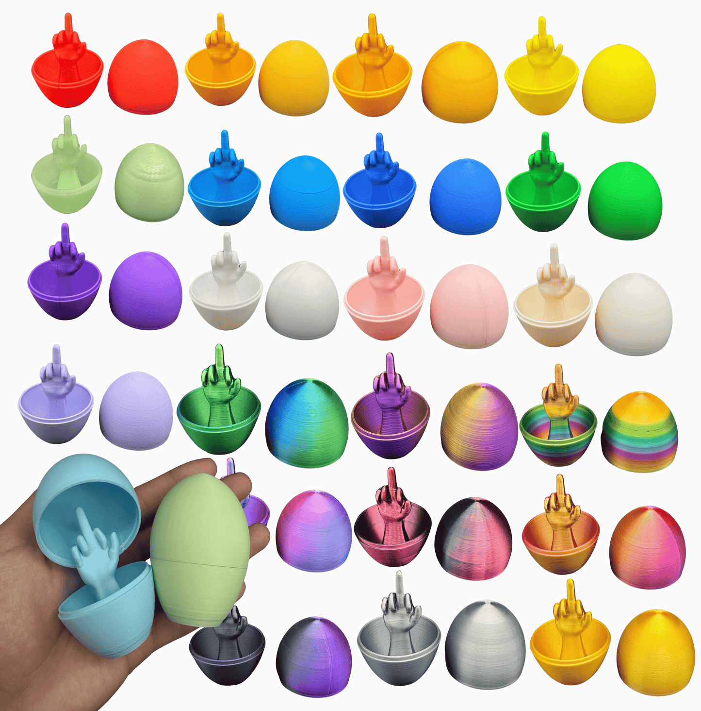 24 Pack of Middle Finger Easter Eggs - Easter Gag Gifts