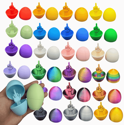 24 Pack of Middle Finger Easter Eggs - Easter Gag Gifts