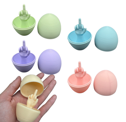 5 Pack of Pastel Middle Finger Easter Eggs - Easter Gag Gifts