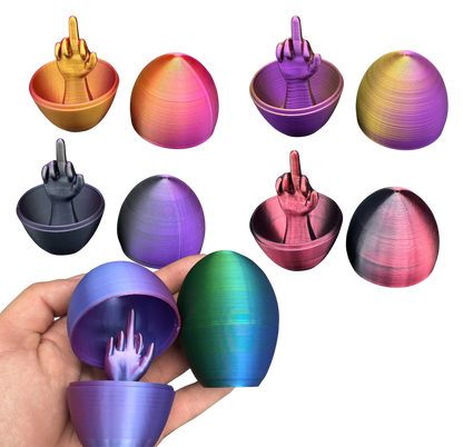 6 Pack of Silk Middle Finger Easter Eggs - Easter Gag Gifts