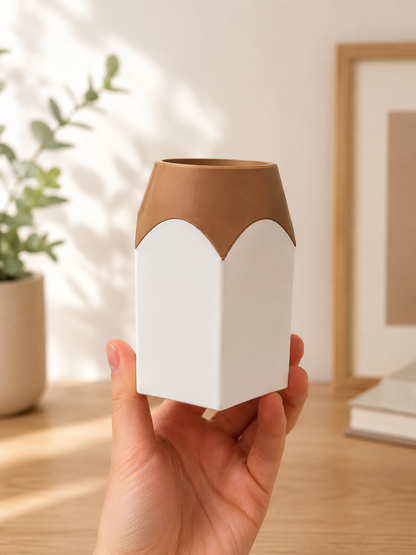 Pencil-Shaped Pencil Cup | Pencil-Shaped Pen & Marker Organizer for Classroom, Office, Teacher Desk