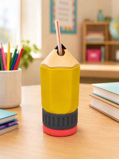 Pencil Can Cooler for Teachers - 12oz, 16oz & Skinny Can Holder