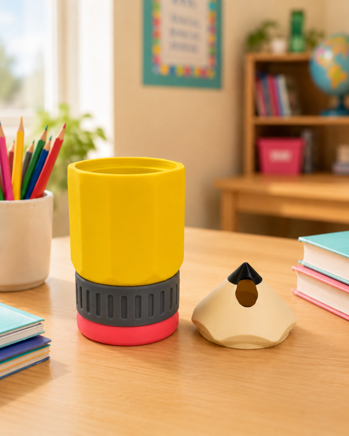 Pencil Can Cooler for Teachers - 12oz, 16oz & Skinny Can Holder