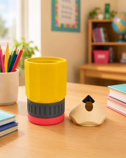 Pencil Can Cooler for Teachers - 12oz, 16oz & Skinny Can Holder