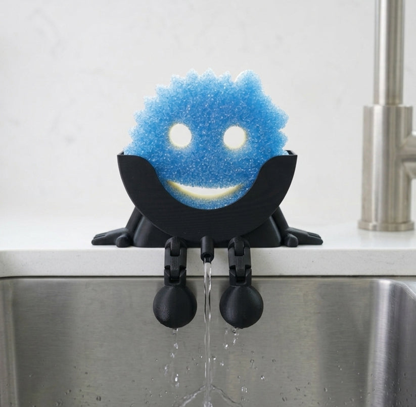Male Scrub Daddy Sponge Holder - Gag Sponge Accessory - Draining Sponge Dish