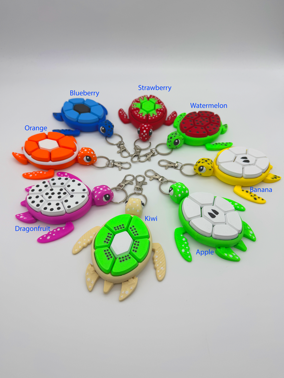 Turtle Fruit Fidget Clicker - 8 Unique Fruits