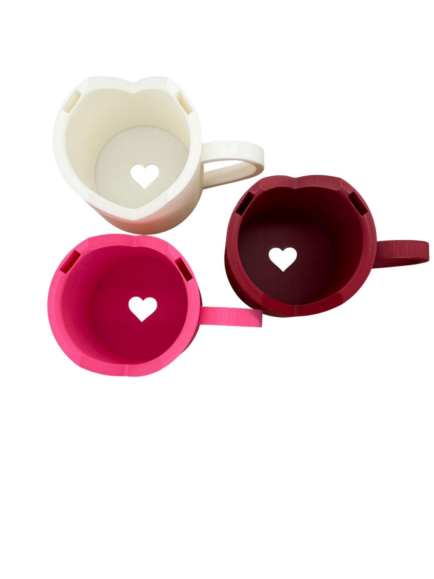 Valentine's Heart Ice Cream Pint Holder with Ergonomic Handle and Spoon Slot