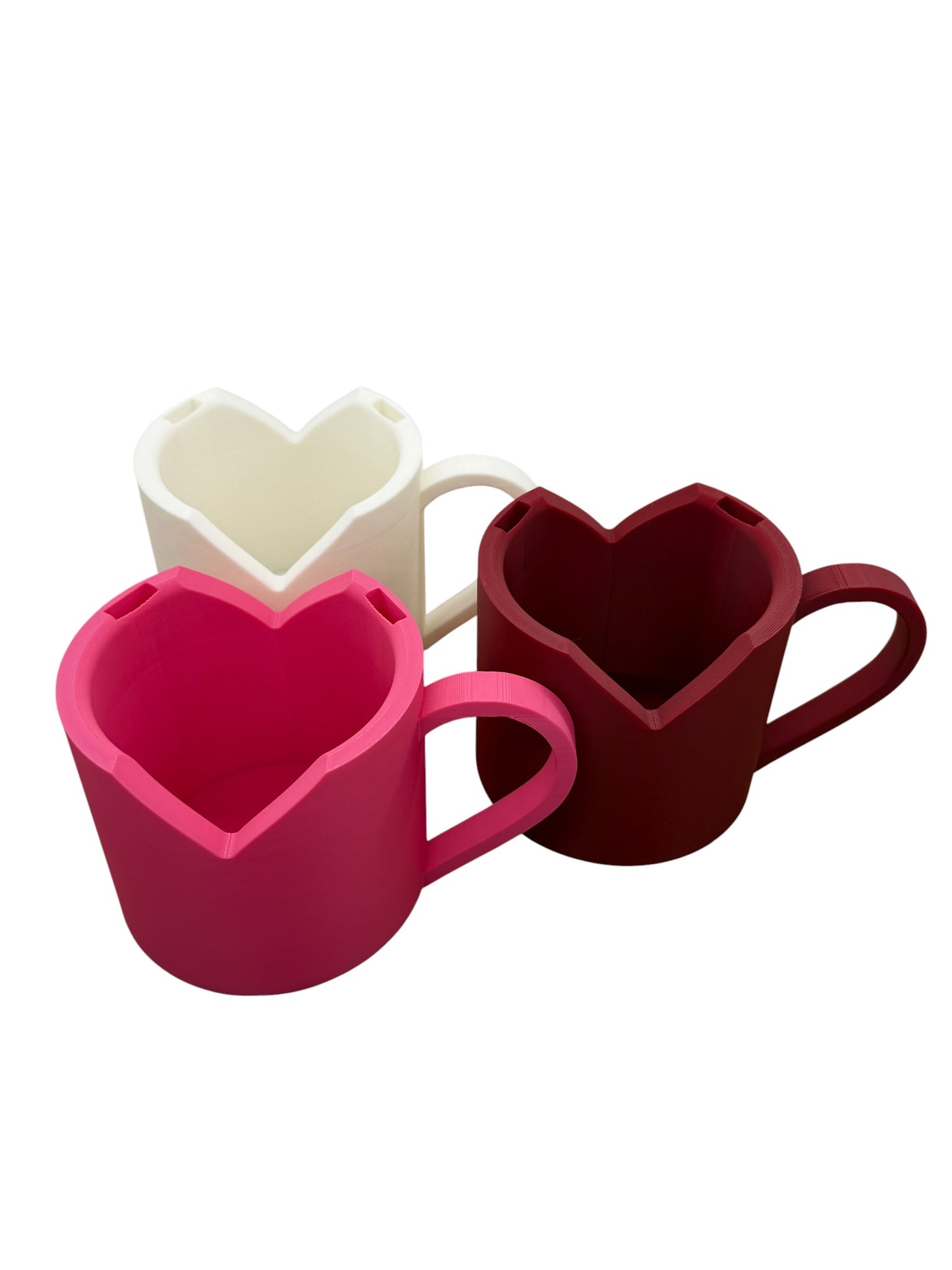Valentine's Heart Ice Cream Pint Holder with Ergonomic Handle and Spoon Slot