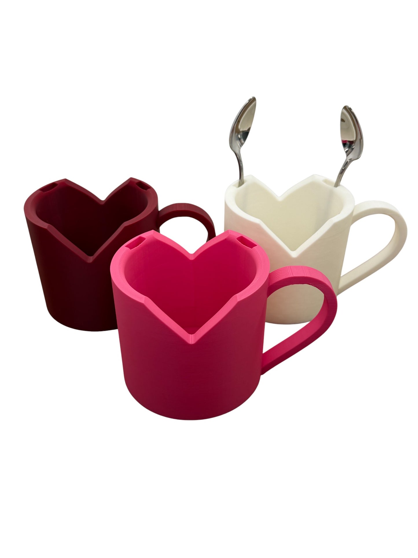 Valentine's Heart Ice Cream Pint Holder with Ergonomic Handle and Spoon Slot