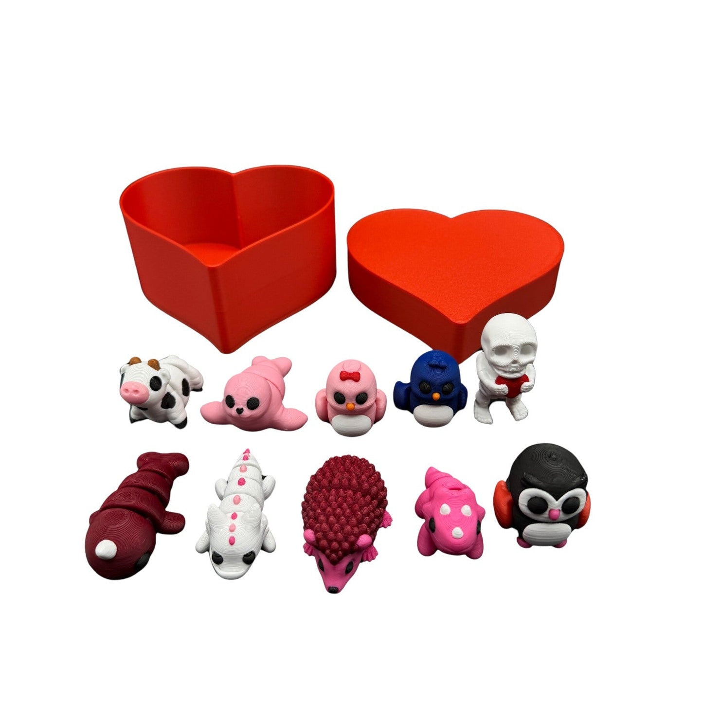 Valentines Day Animal Mini Packs in Heart Container - Packs of 5, 10, 20
