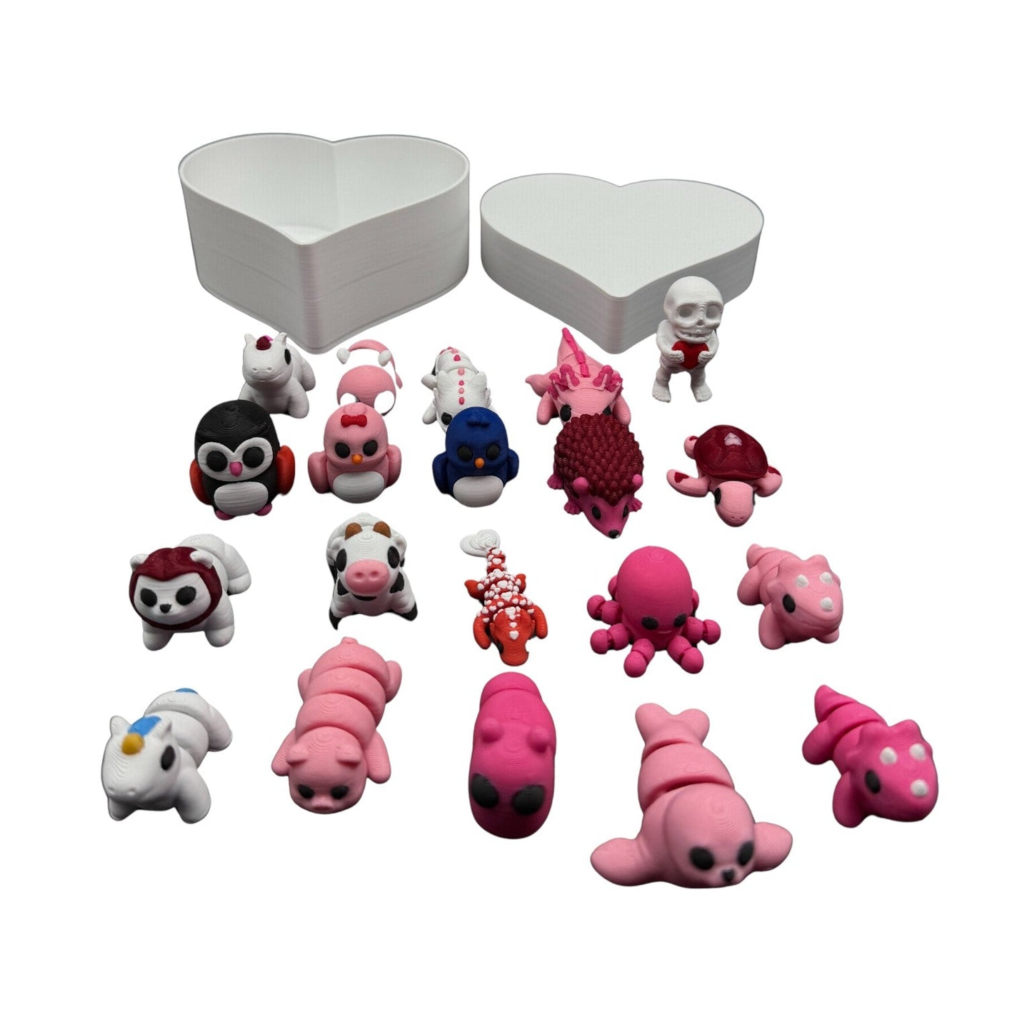 Valentines Day Animal Mini Packs in Heart Container - Packs of 5, 10, 20