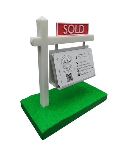 Real Estate Business Card Holder - Realtor Desk Accessory - Office Decor & Gift for Real Estate Agents