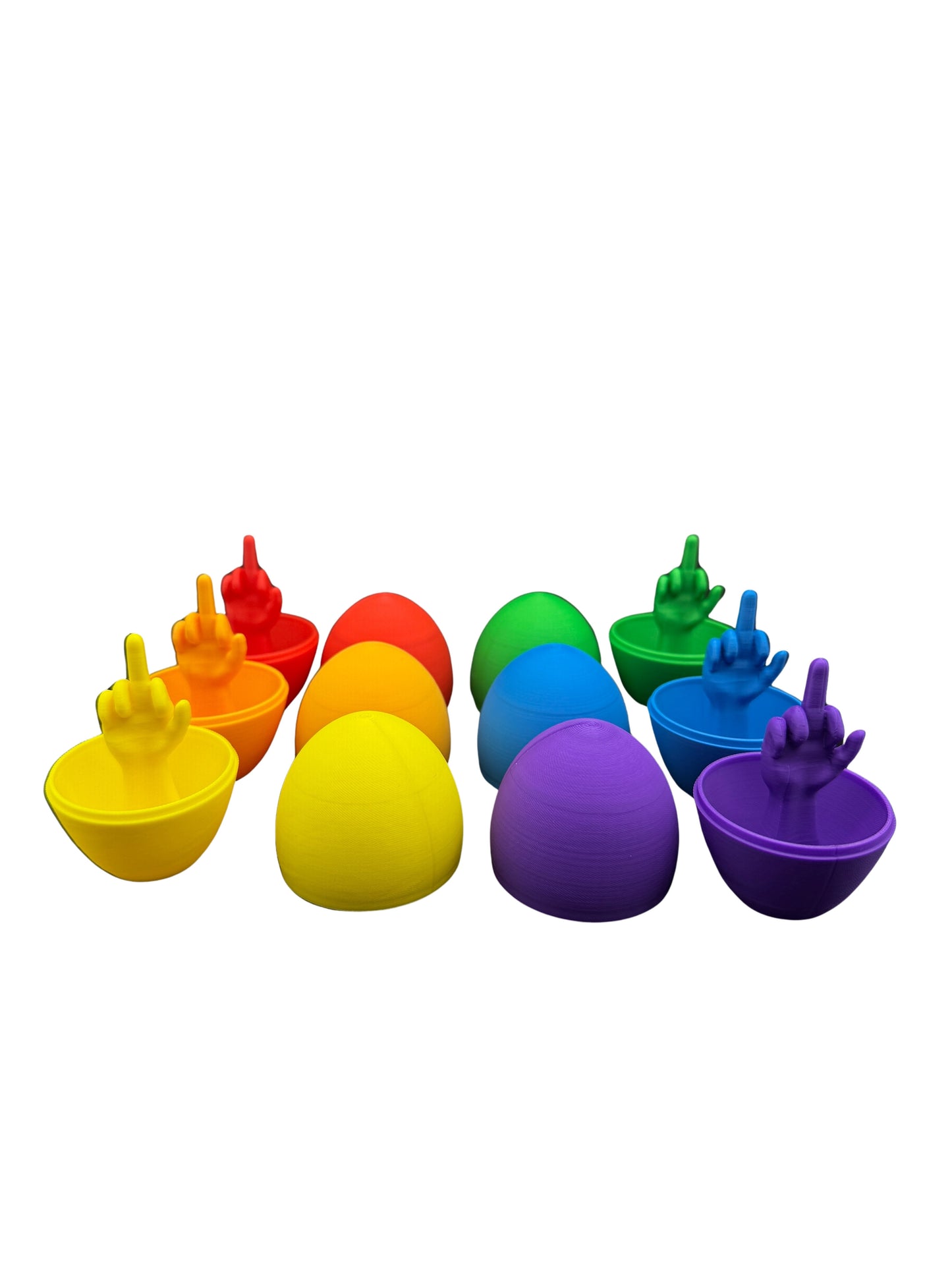 6 Pack of Middle Finger Easter Eggs - Easter Gag Gifts