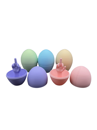 5 Pack of Pastel Middle Finger Easter Eggs - Easter Gag Gifts