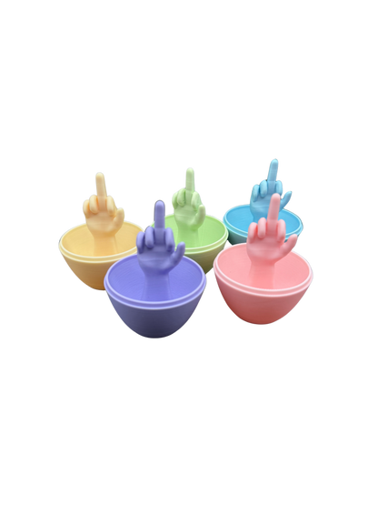 5 Pack of Pastel Middle Finger Easter Eggs - Easter Gag Gifts