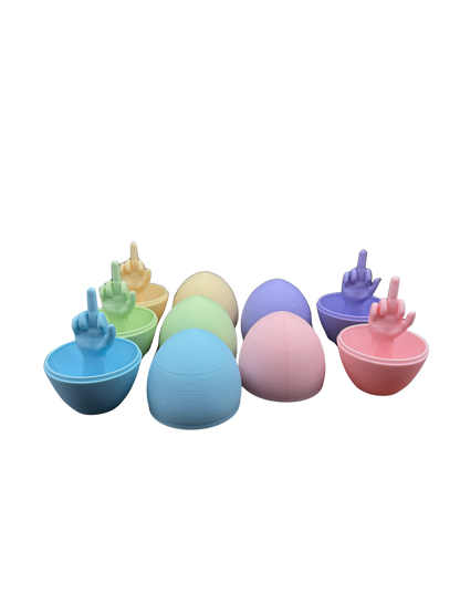 5 Pack of Pastel Middle Finger Easter Eggs - Easter Gag Gifts