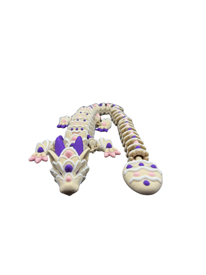 Purple/Pink Easter Cookie Dragon - Available in 16-Inch Baby & 26-Inch Adult Sizes