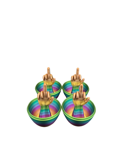 4 Pack of Rainbow Middle Finger Easter Eggs - Easter Gag Gifts