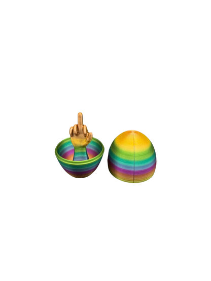 4 Pack of Rainbow Middle Finger Easter Eggs - Easter Gag Gifts