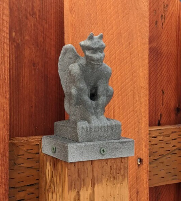 Gargoyle Fence Post Topper - 4x4 Vinyl and Wood Posts