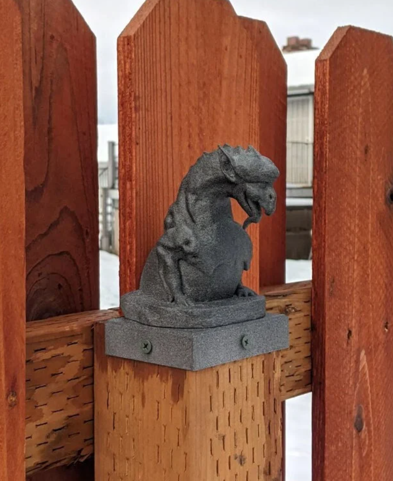 Gargoyle Fence Post Topper - 4x4 Vinyl and Wood Posts