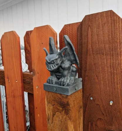 Gargoyle Fence Post Topper - 4x4 Vinyl and Wood Posts