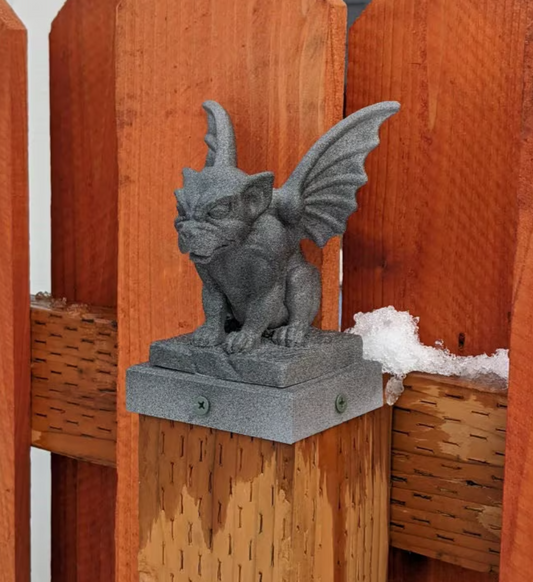Gargoyle Fence Post Topper - 4x4 Vinyl and Wood Posts