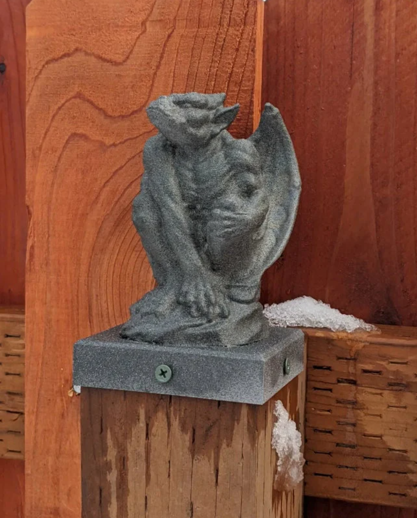 Gargoyle Fence Post Topper - 4x4 Vinyl and Wood Posts