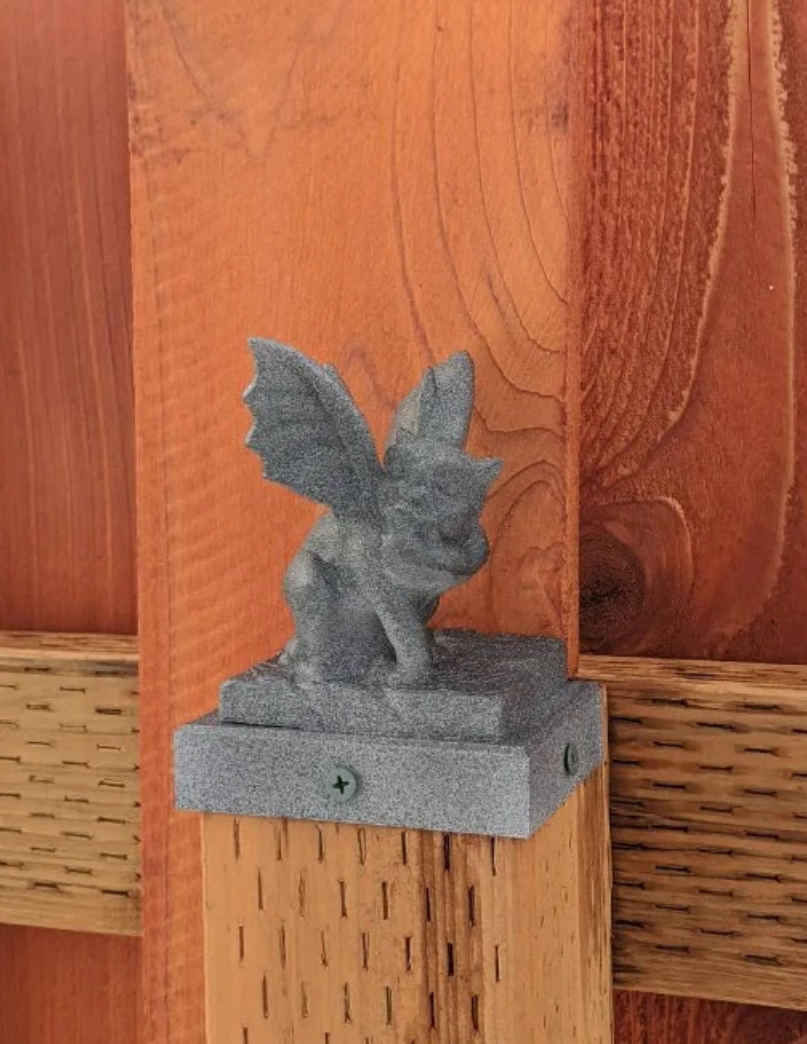 Gargoyle Fence Post Topper - 4x4 Vinyl and Wood Posts