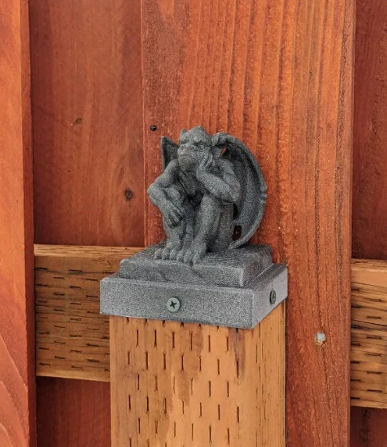 Gargoyle Fence Post Topper - 4x4 Vinyl and Wood Posts