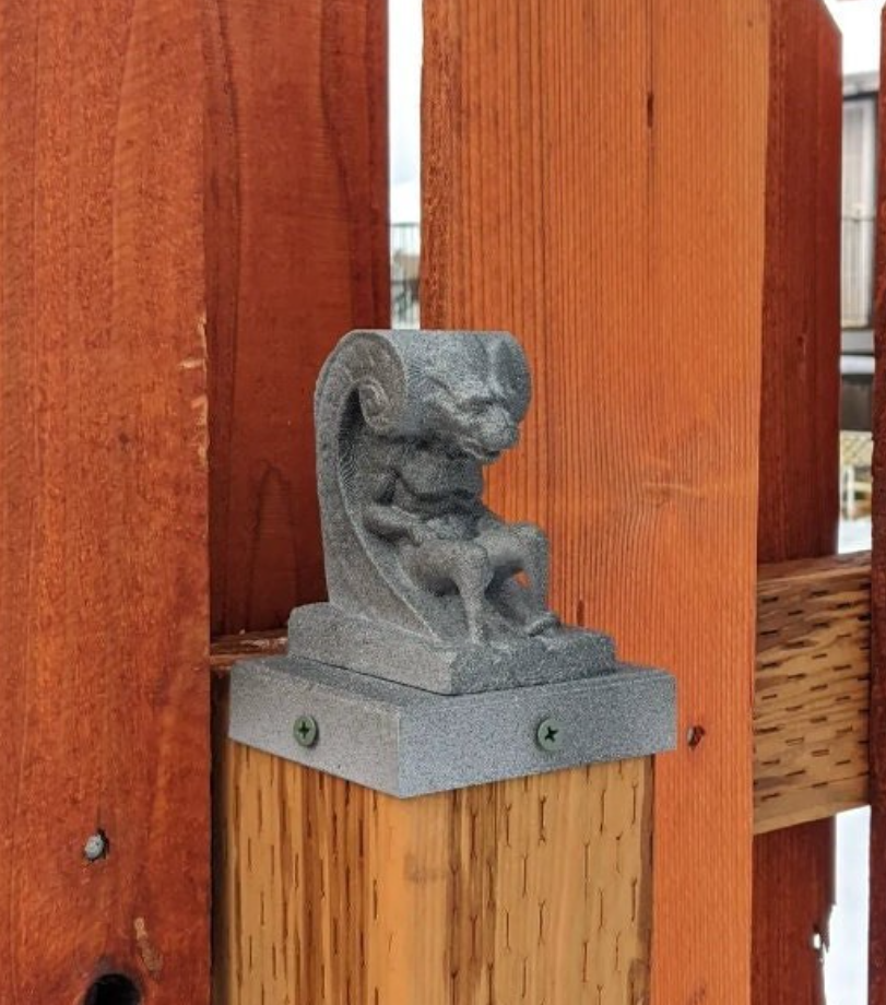 Gargoyle Fence Post Topper - 4x4 Vinyl and Wood Posts