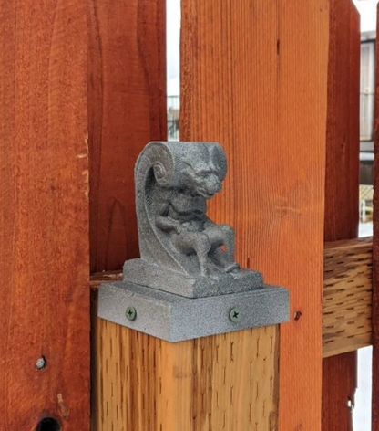 Gargoyle Fence Post Topper - 4x4 Vinyl and Wood Posts