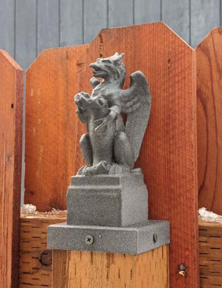 Gargoyle Fence Post Topper - 4x4 Vinyl and Wood Posts