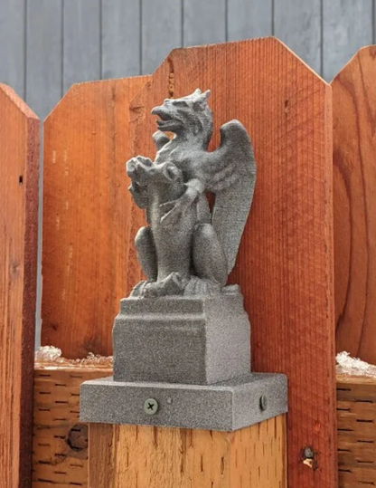 Gargoyle Fence Post Topper - 4x4 Vinyl and Wood Posts