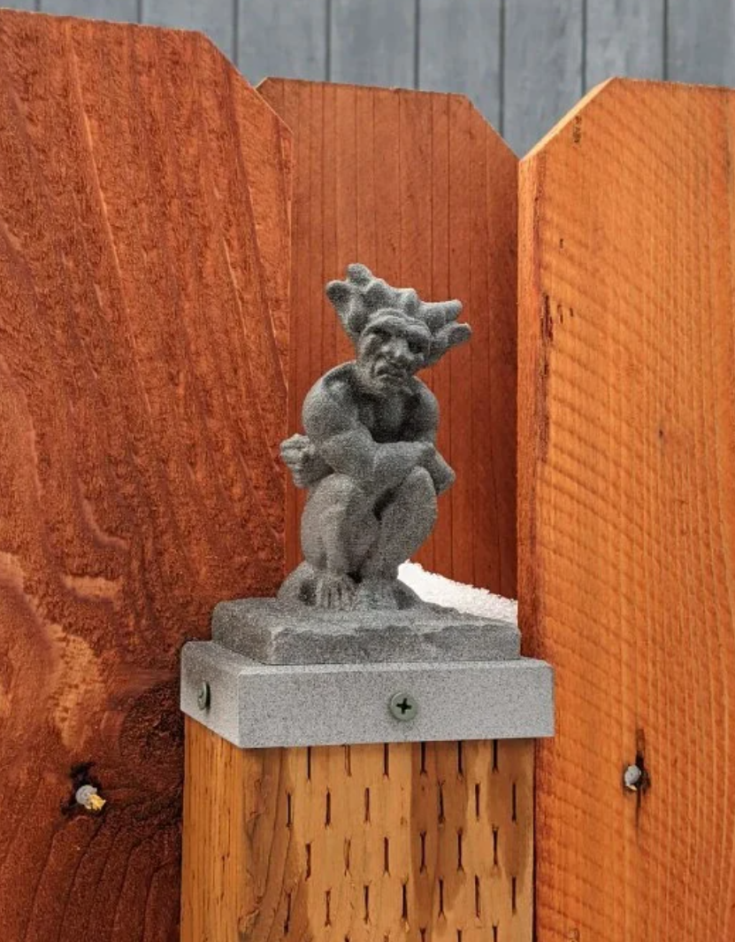 Gargoyle Fence Post Topper - 4x4 Vinyl and Wood Posts
