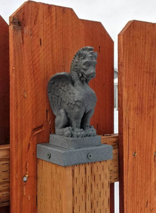 Gargoyle Fence Post Topper - 4x4 Vinyl and Wood Posts