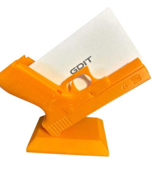 CUSTOM Modern Pistol Business Card Holder