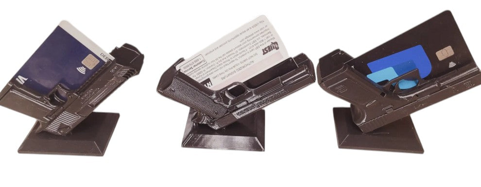 CUSTOM Modern Pistol Business Card Holder