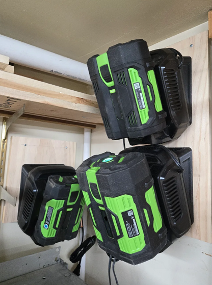 Angled EGO Battery Charger Wall Mount