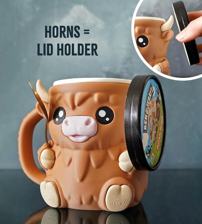 Highland Cow Ice Cream Pint Holder - The Perfect Gift for Ice Cream Lovers