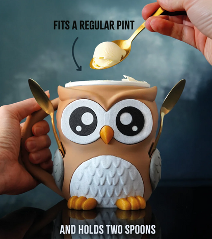 Owl Ice Cream Pint Holder - The Perfect Gift for Ice Cream Lovers